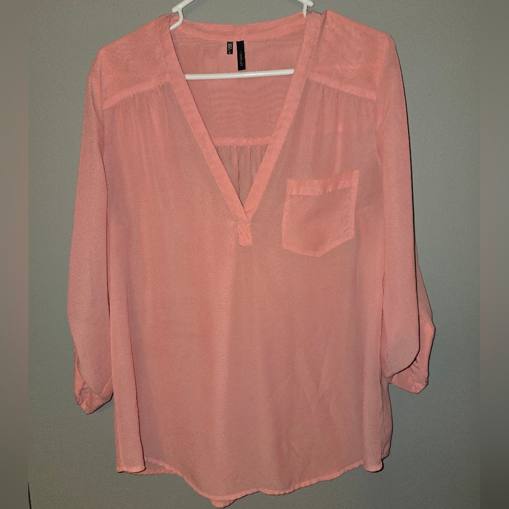 Large Maurice's brand women's sheer blouse